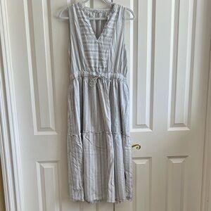 Splendid Livia Linen Blend Beige Maxi Dress